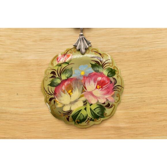 EXEX Necklace Pendant Hand Painted Tahitian Black Pearls 925 Silver Chain BinK - Picture 7 of 12